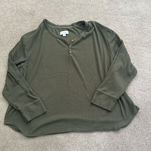 Koolaburra Olive Long Sleeve Henley